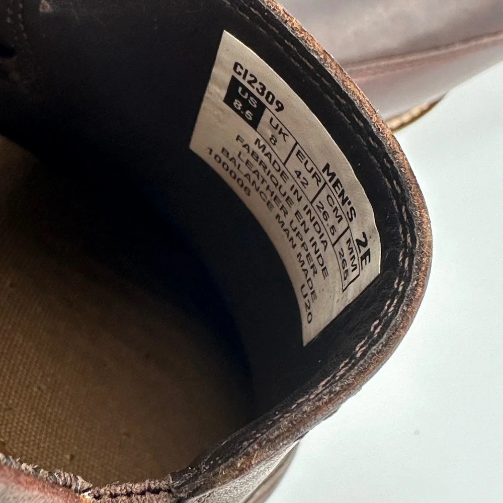 Dunham Clyde Slip-on Loafer Men 8.5 2E (EE) WIDE Brown NIB CI2309 Leather READ